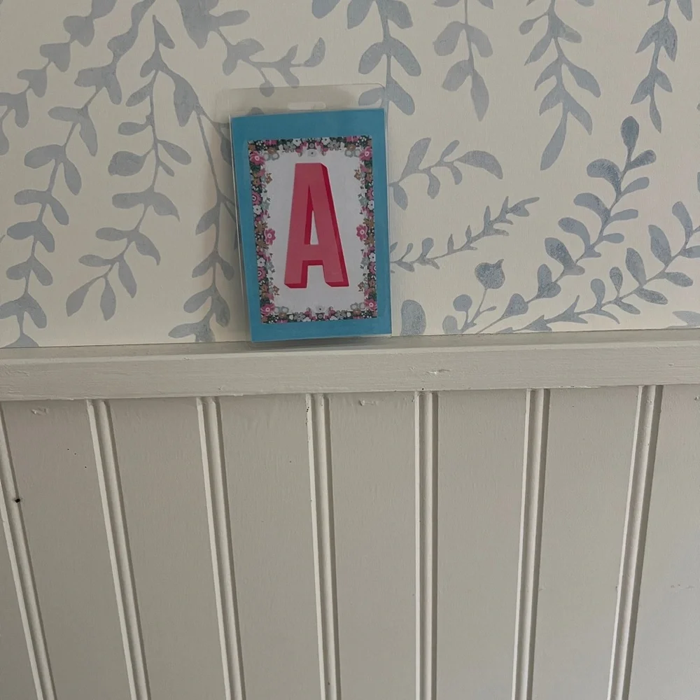 Pink Floral Letter L Wall Decor